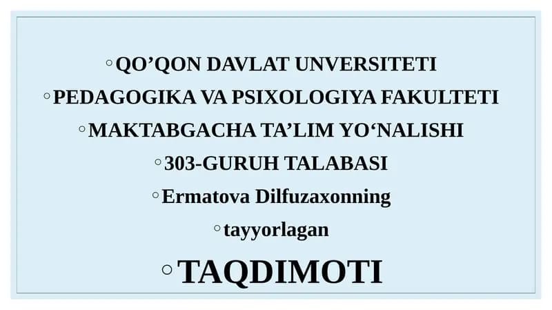 Ilk yoshdagi bolalar o‘yin faoliyatini tashkil etishning zamonaviy usullari