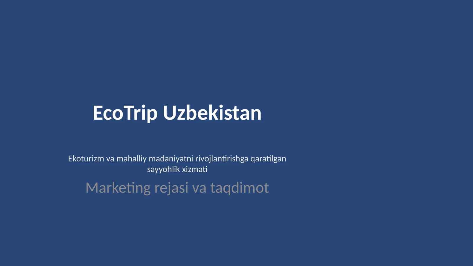 EcoTrip Uzbekistan