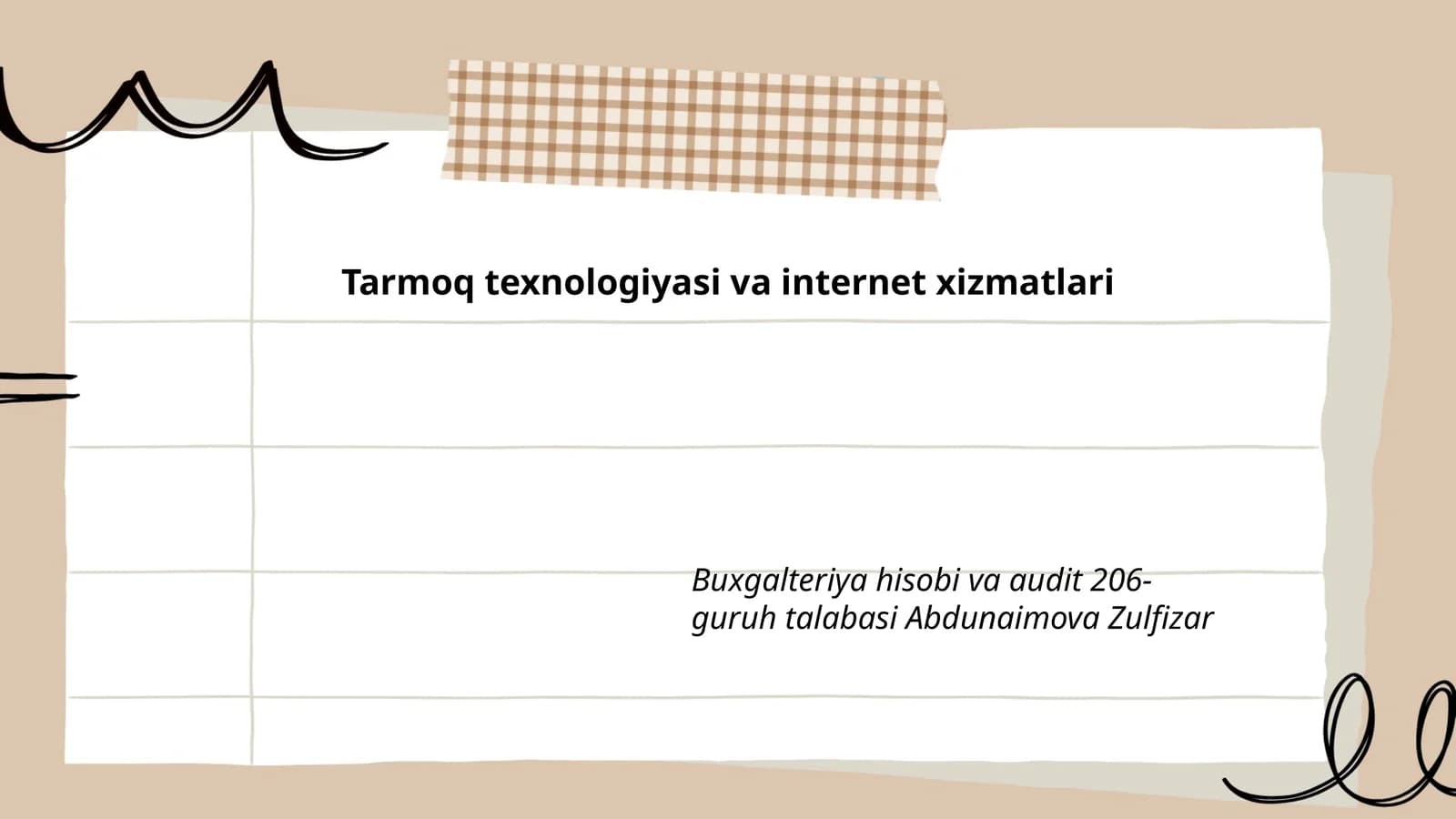 Internet-sifatidagi texnologiyalar