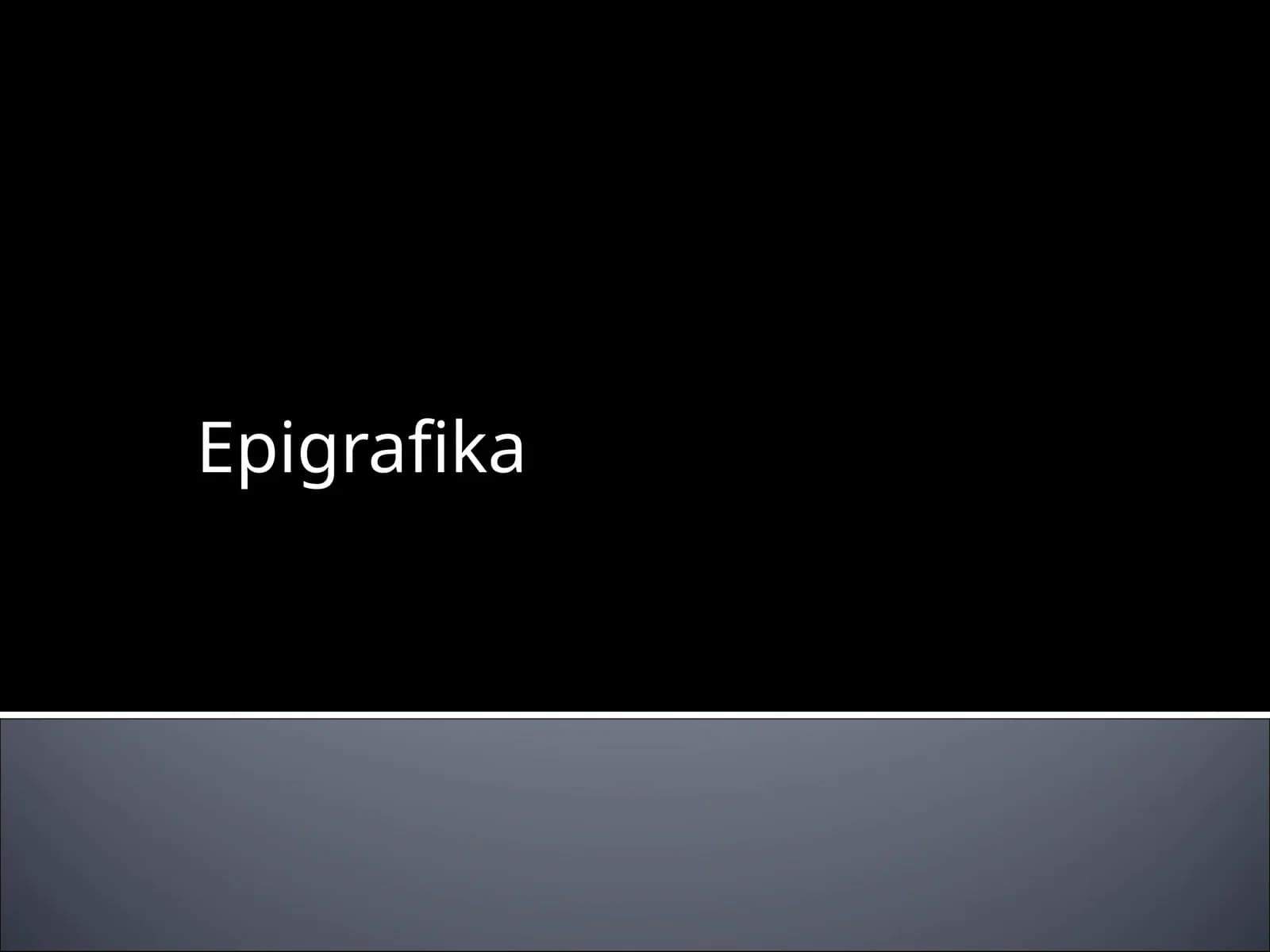 Epigrafika