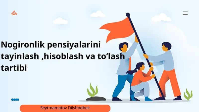 Nogironlik pensiyalarini tayinlash,hisoblash va to'lash tartibi