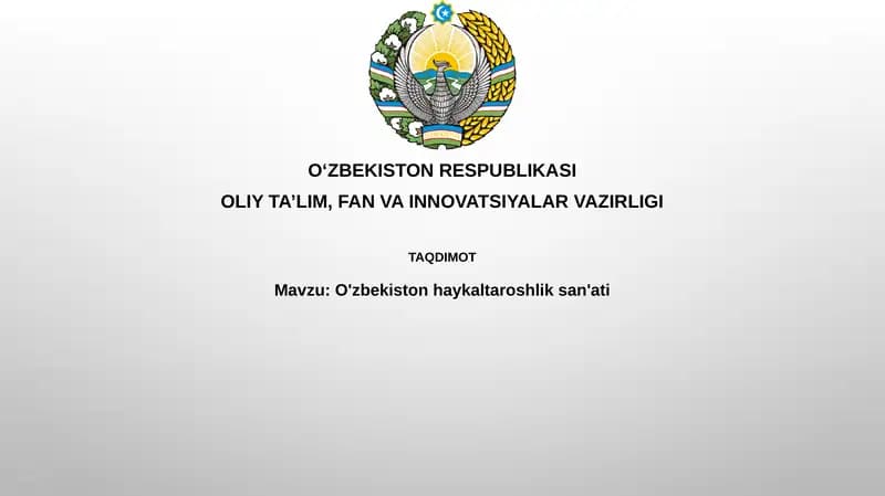 O'zbekiston haykaltaroshlik san'ati
