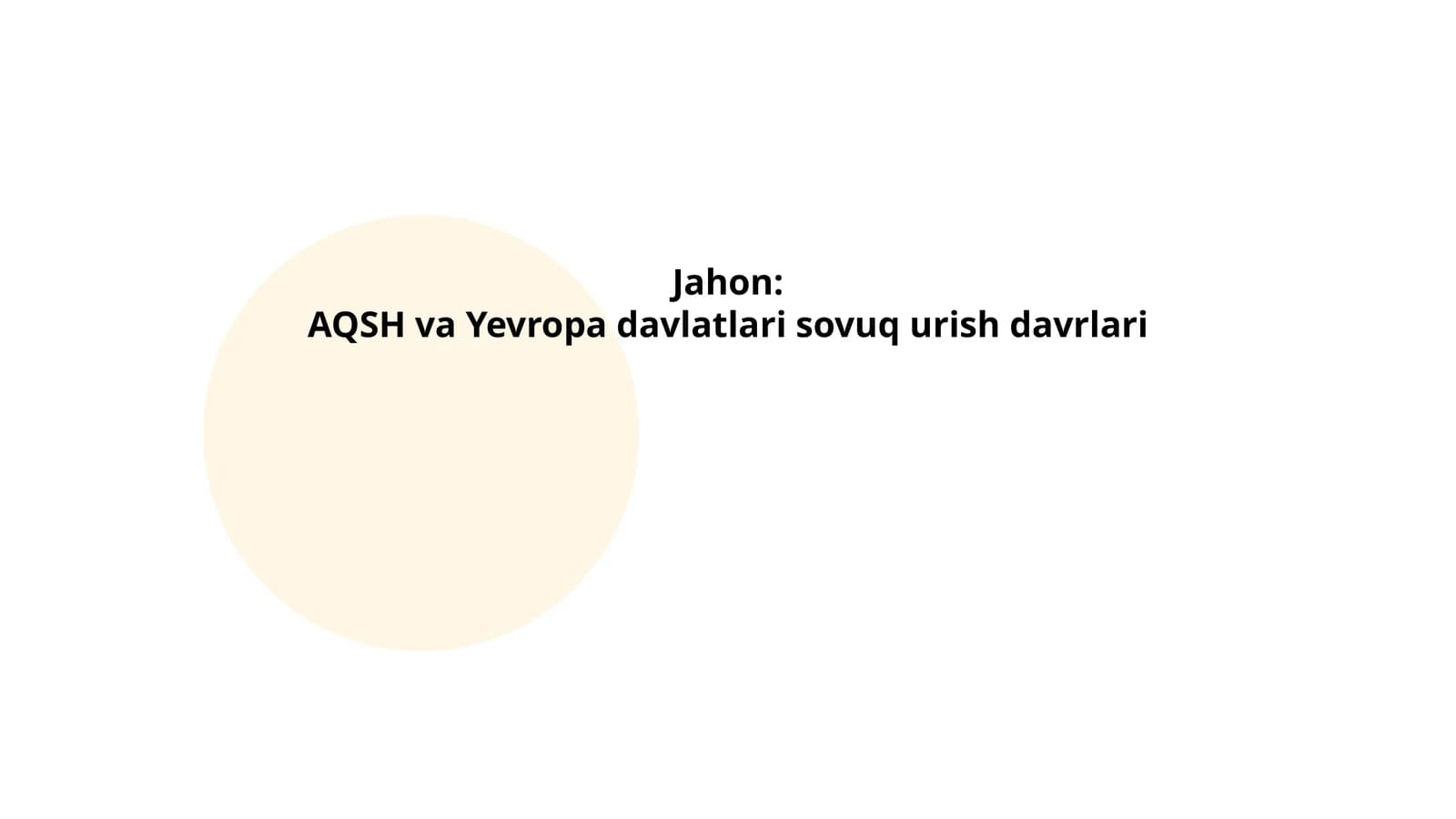 Sovuq urish davrlari AQSH va Yevropa davlatlarida