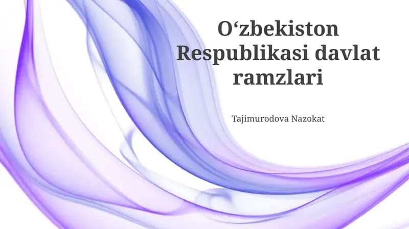 Oʻzbekiston Respublikasi davlat ramzlari