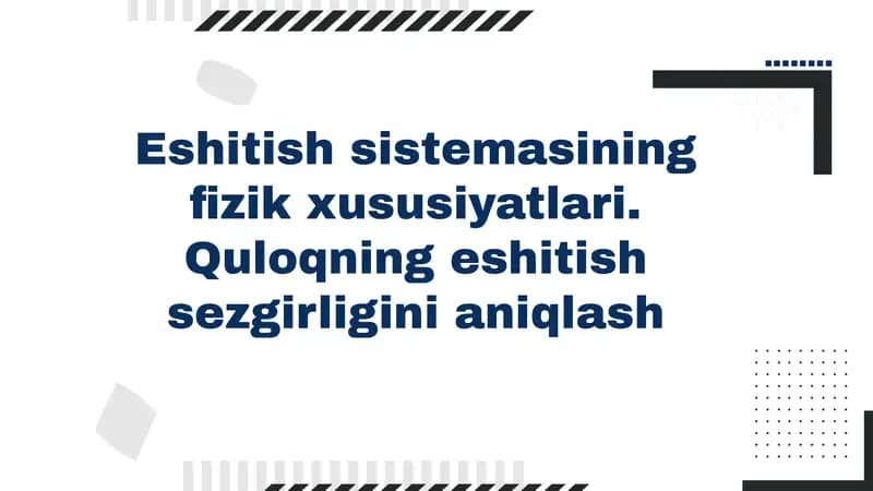 Eshitish tizimi