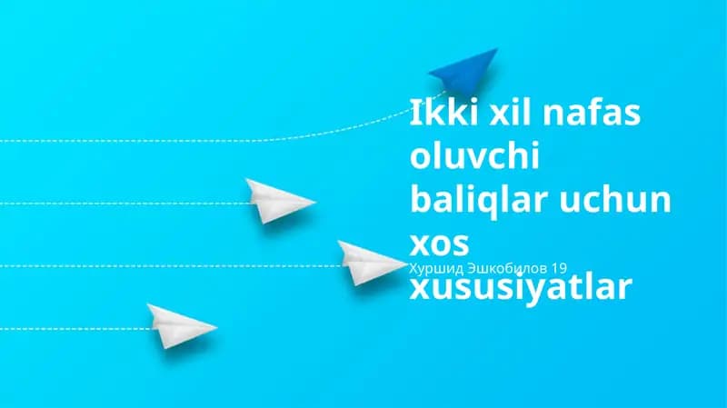 Ikki xil nafas oluvchi baliqlar uchun xos xususiyatlar