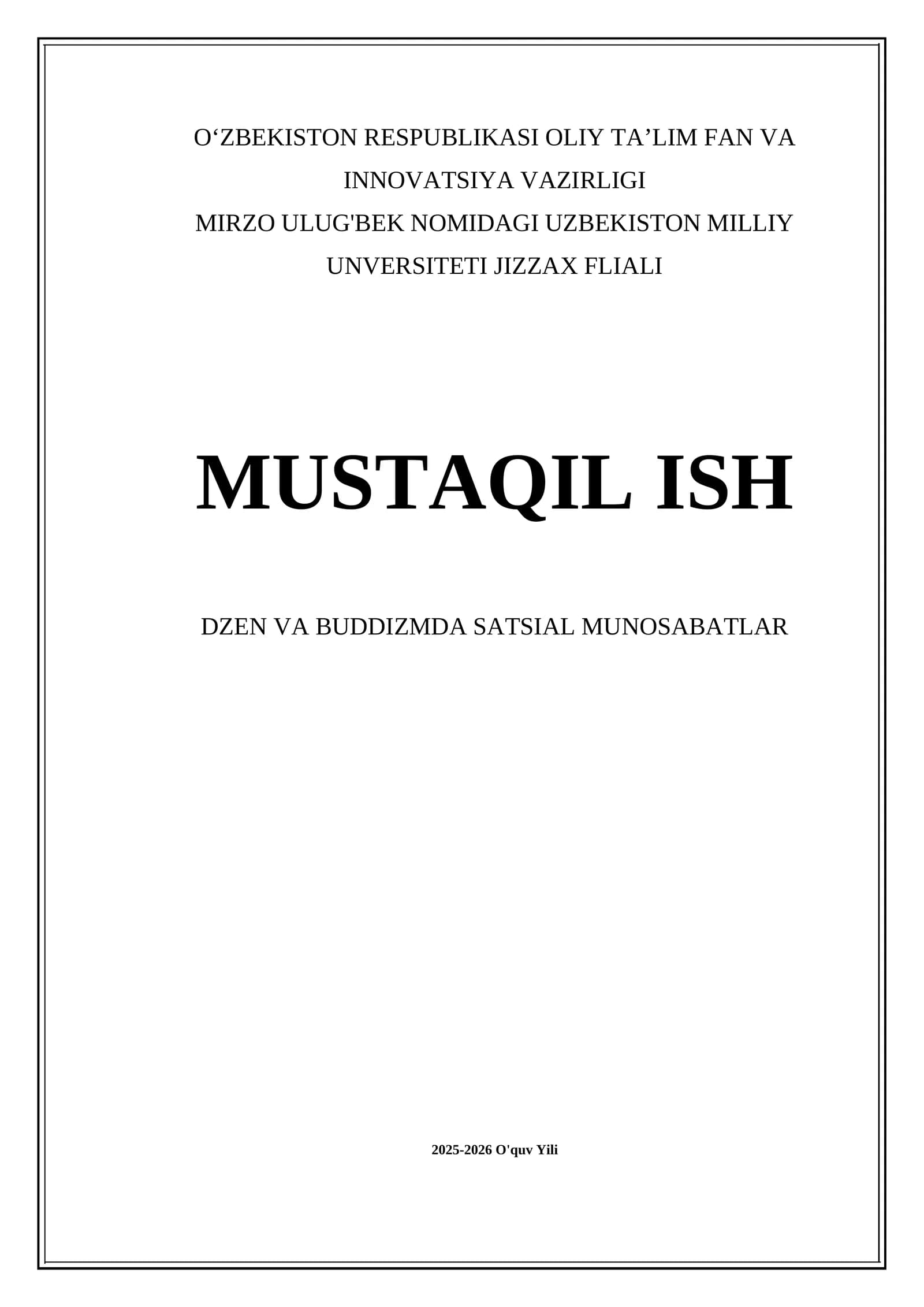 Dzen va buddizmda sotsial munosabatlar