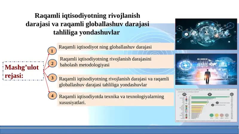 Raqamli iqtisodiyotning rivojlanishi