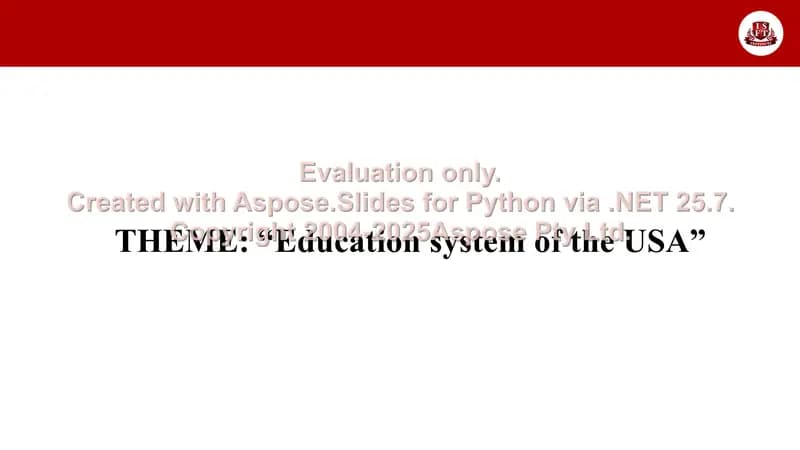 Education system of the USA