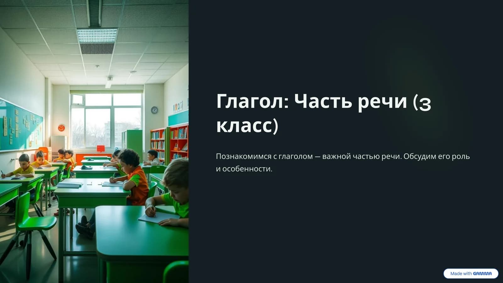 Глагол Часть речи (3 класс)