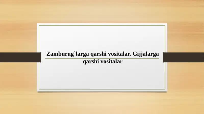 Zamburug`larga qarshi vositalar. Gijjalarga qarshi vositalar