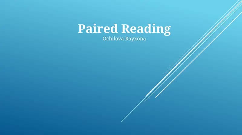 Paired Reading