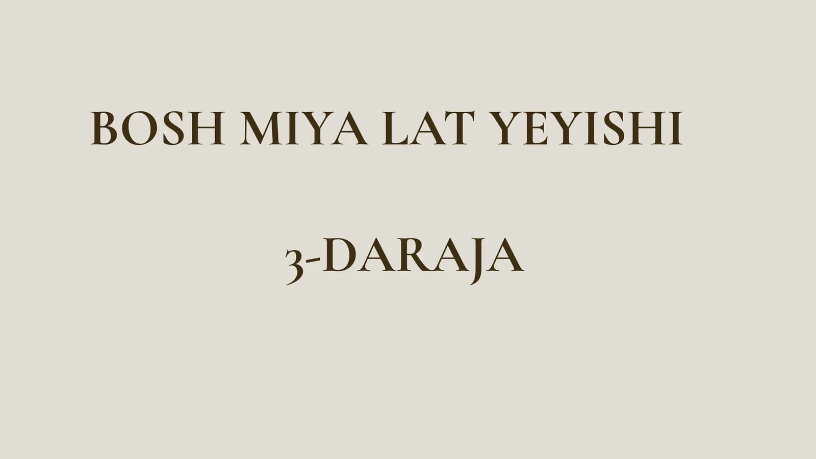 Bosh miya lat yeyishi 3-daraja