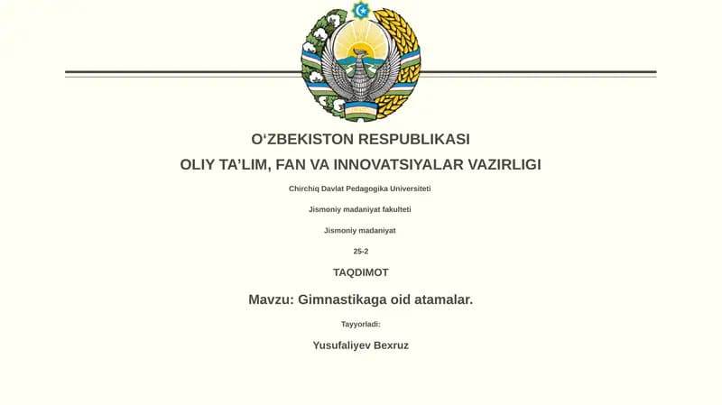 Gimnastikaga oid atamalar