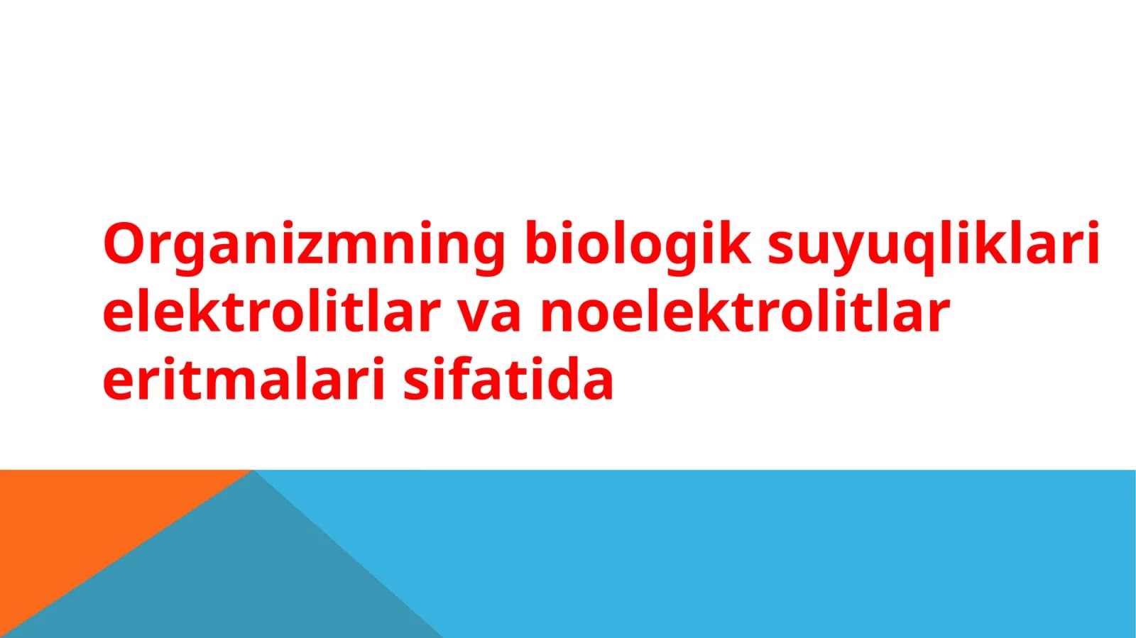 Elektrolitlar va Elektrolit bo'lmaganlar: Ta'rif