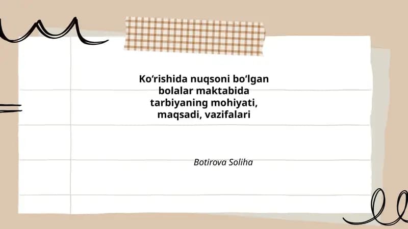 Tarbiyaning mohiyati va pedagogik asoslari