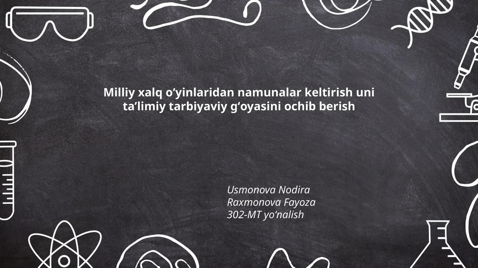 Milliy xalq oʻyinlaridan namunalar keltirish uni ta’limiy tarbiyaviy gʻoyasini ochib berish
