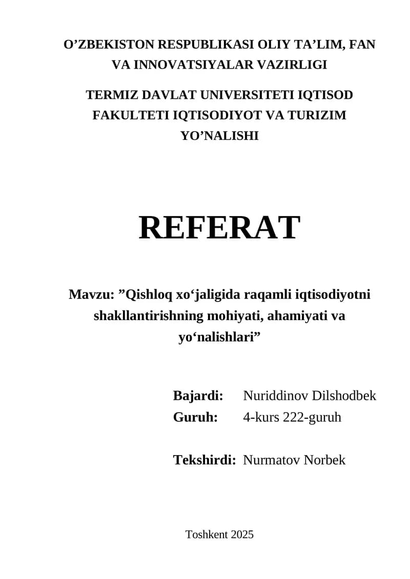 Qishloq xo’jaligida yer resurslaridan foydalanish bo’yicha islohotlar