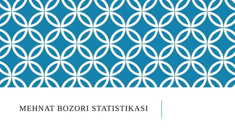 Mehnat bozori statistikasi