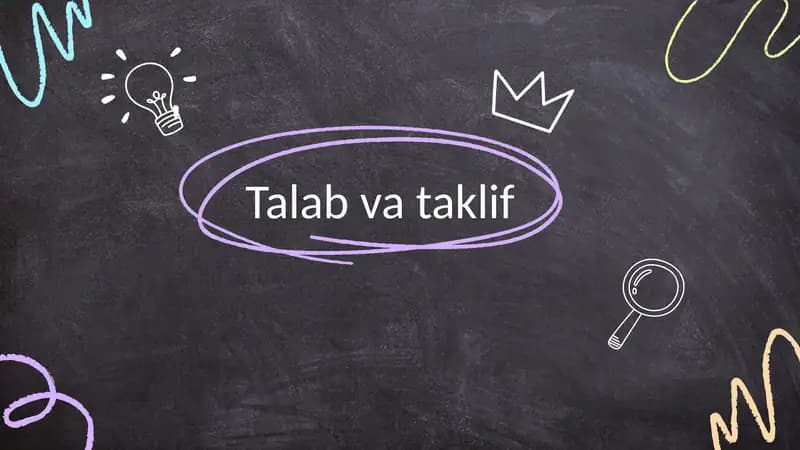 IQTISOD NAZARIYASI FANIDAN TALAB VA RAKLIF MAVZUSIDA TAQDIMOT