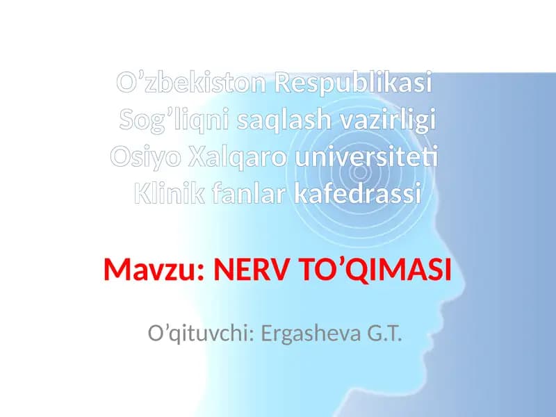 NERV TO’QIMASI