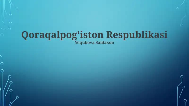 Qoraqalpog'iston Respublikasining ta’limi