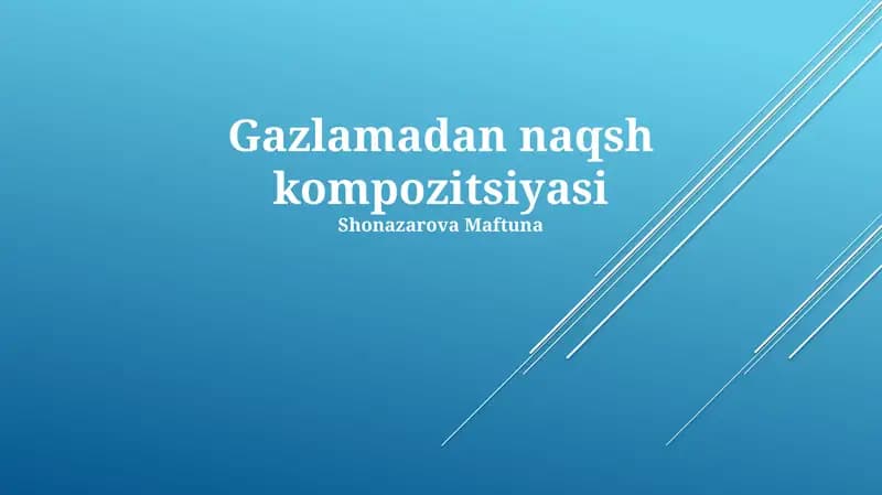Gazlamadan naqsh kompozitsiyasi