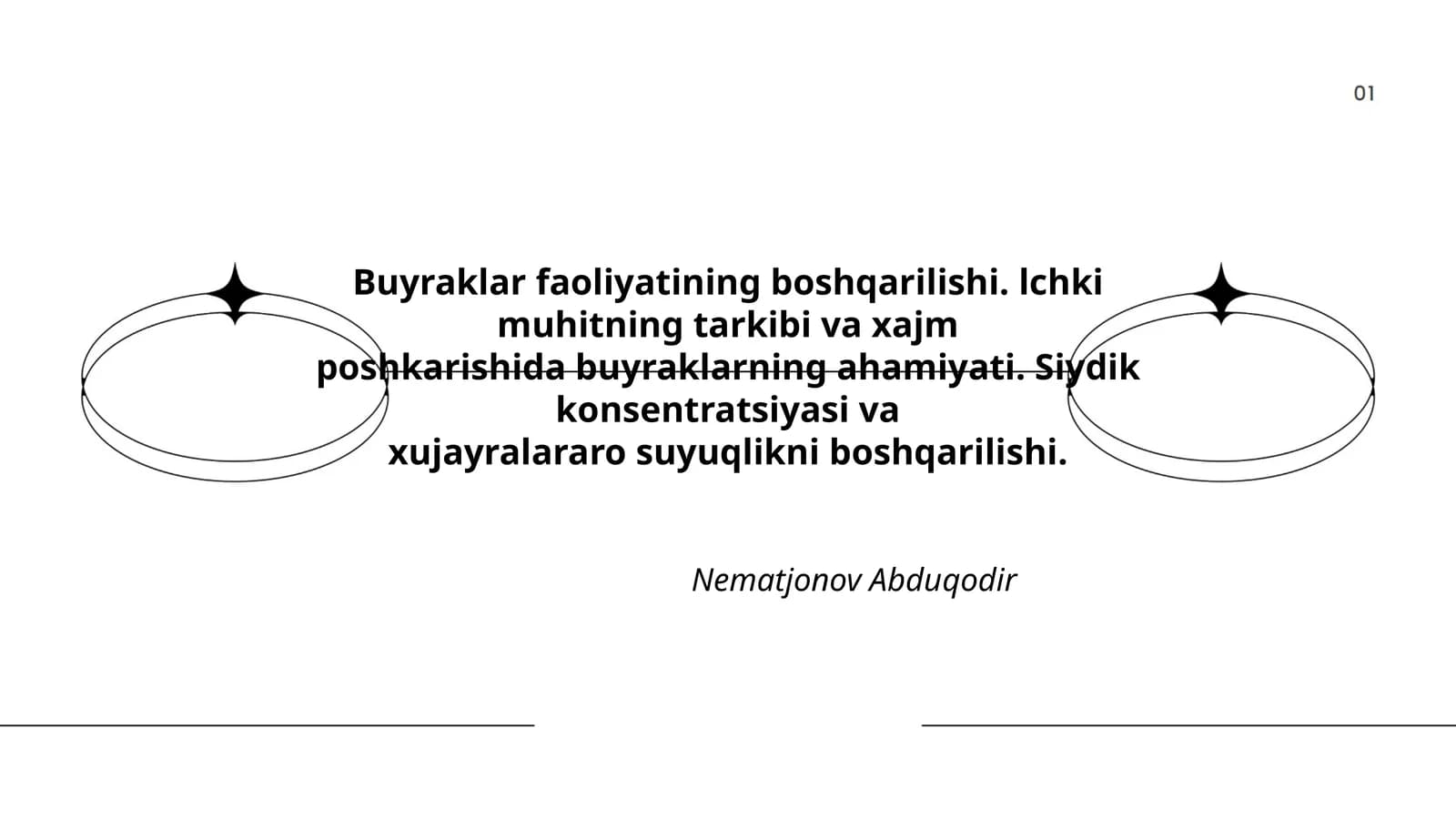 Buyraklar faoliyatining boshqarilishi