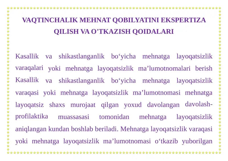 Mehnatga Layoqatsizlik Ekspertizasi