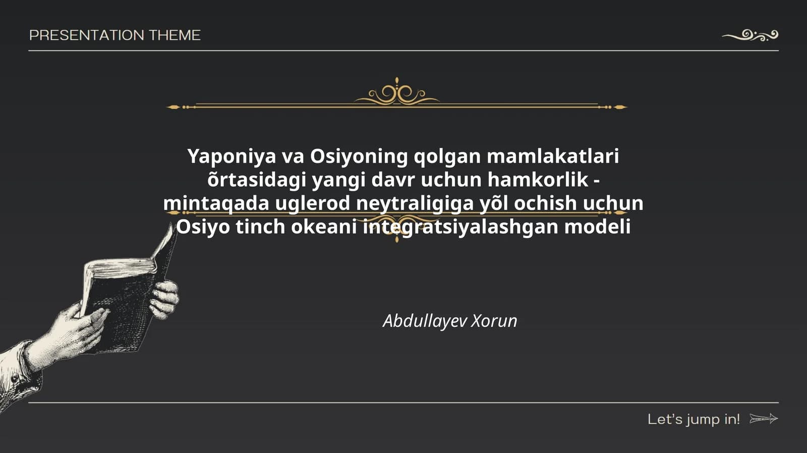 Yaponiya va Osiyoning qolgan mamlakatlari õrtasidagi yangi davr uchun hamkorlik - mintaqada uglerod neytraligiga yõl ochish uchun Osiyo tinch okeani integratsiyalashgan modeli