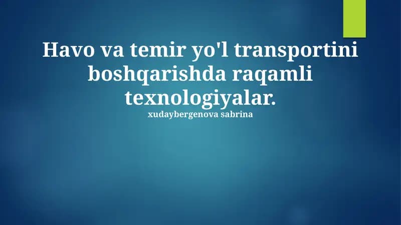 Raqamli texnologiyalar