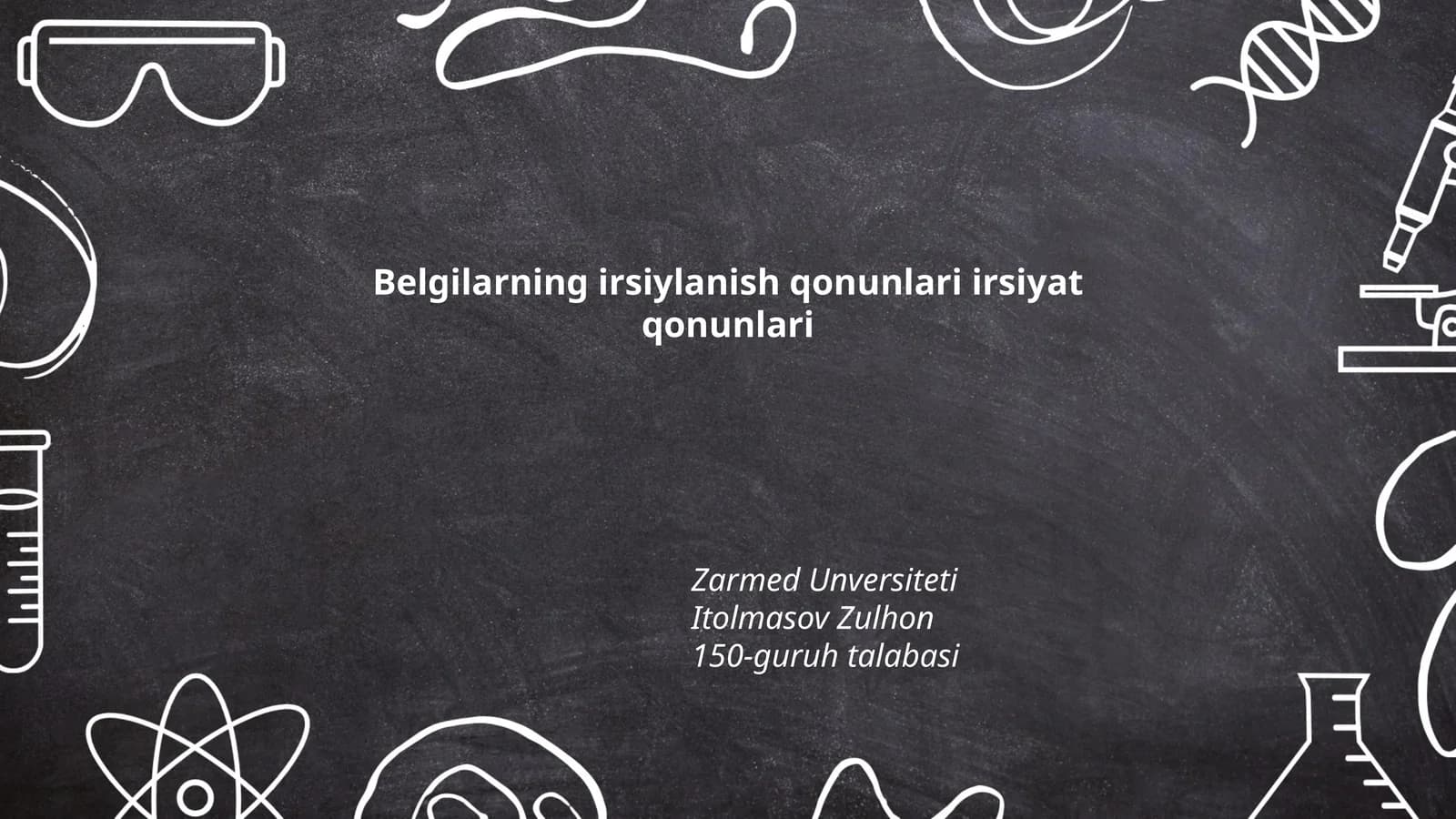 Belgilarning irsiylanish qonunlari irsiyat qonunlari