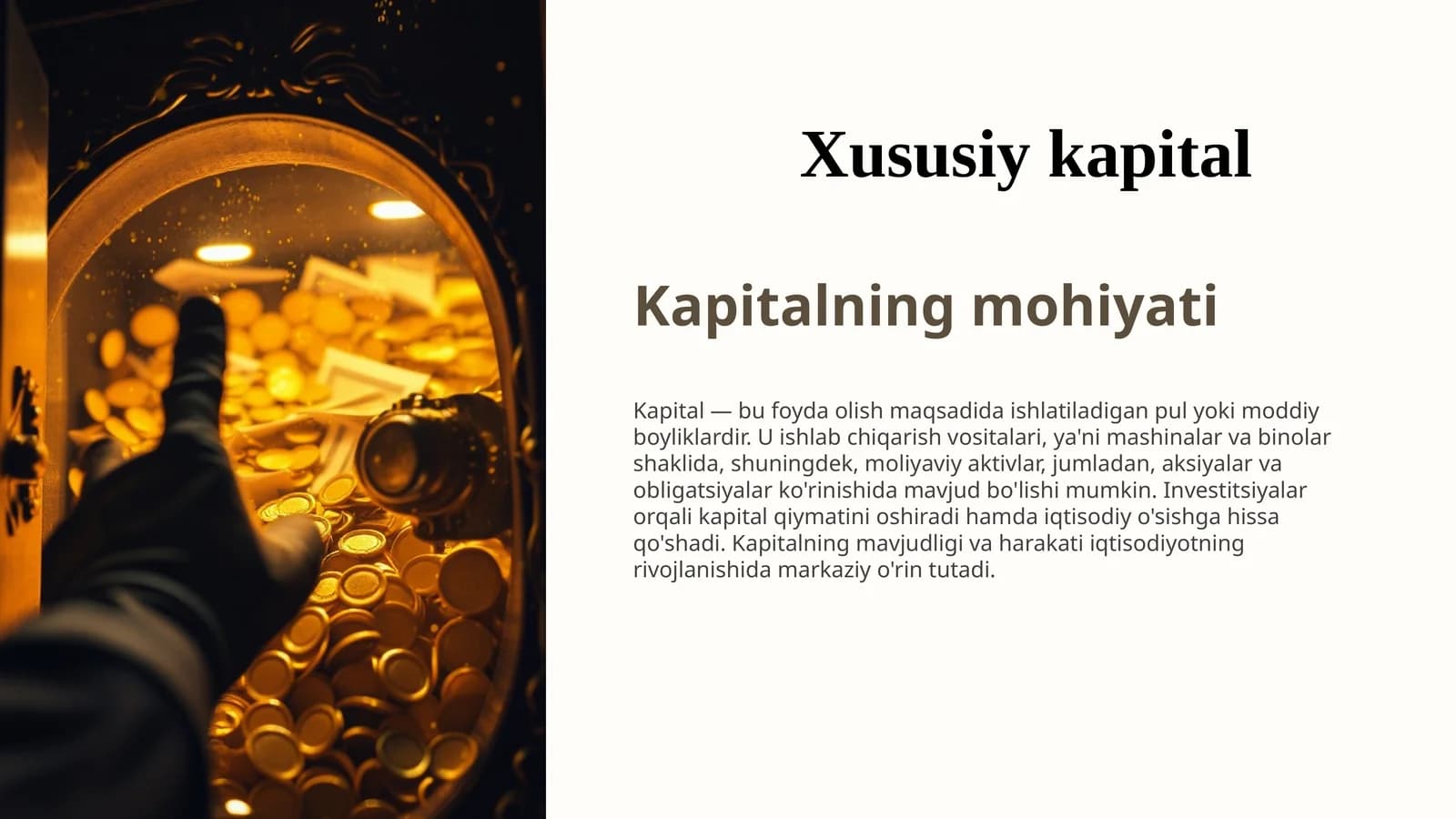 Kapitalning mohiyati