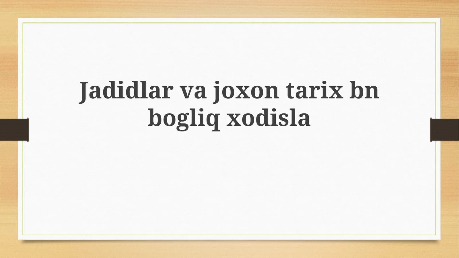 Jadidlar va Javoxona Tarixi