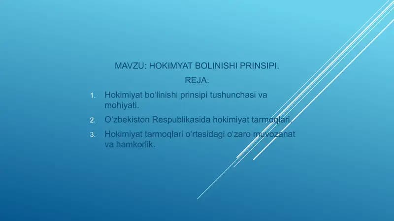 HOKIMYAT BOLINISHI PRINSIPI.