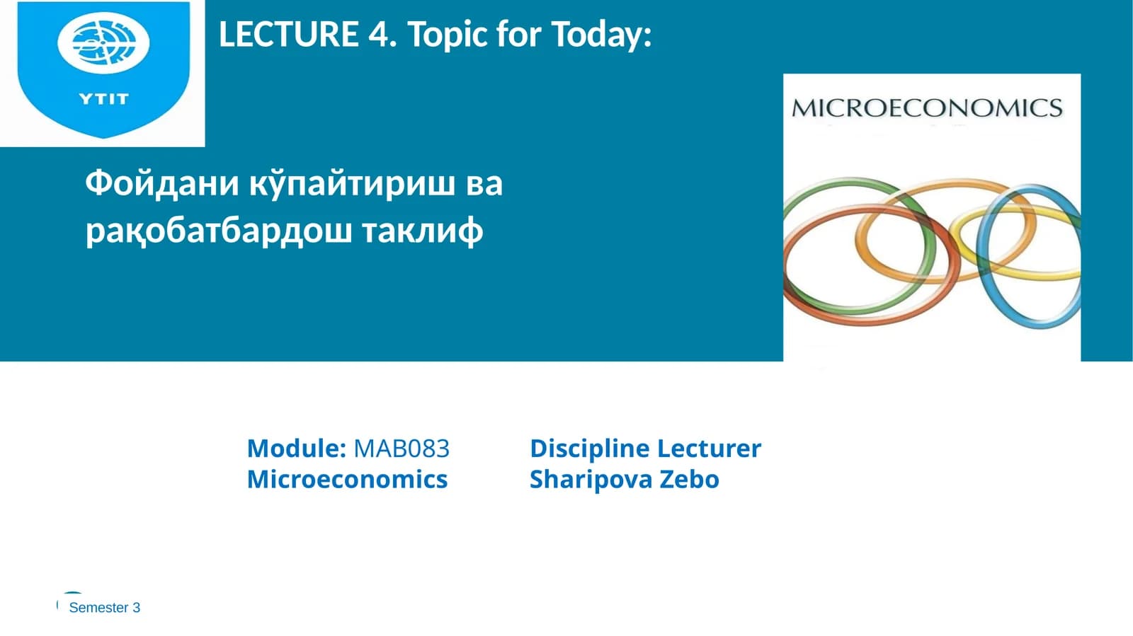 MAB083 Microeconomics