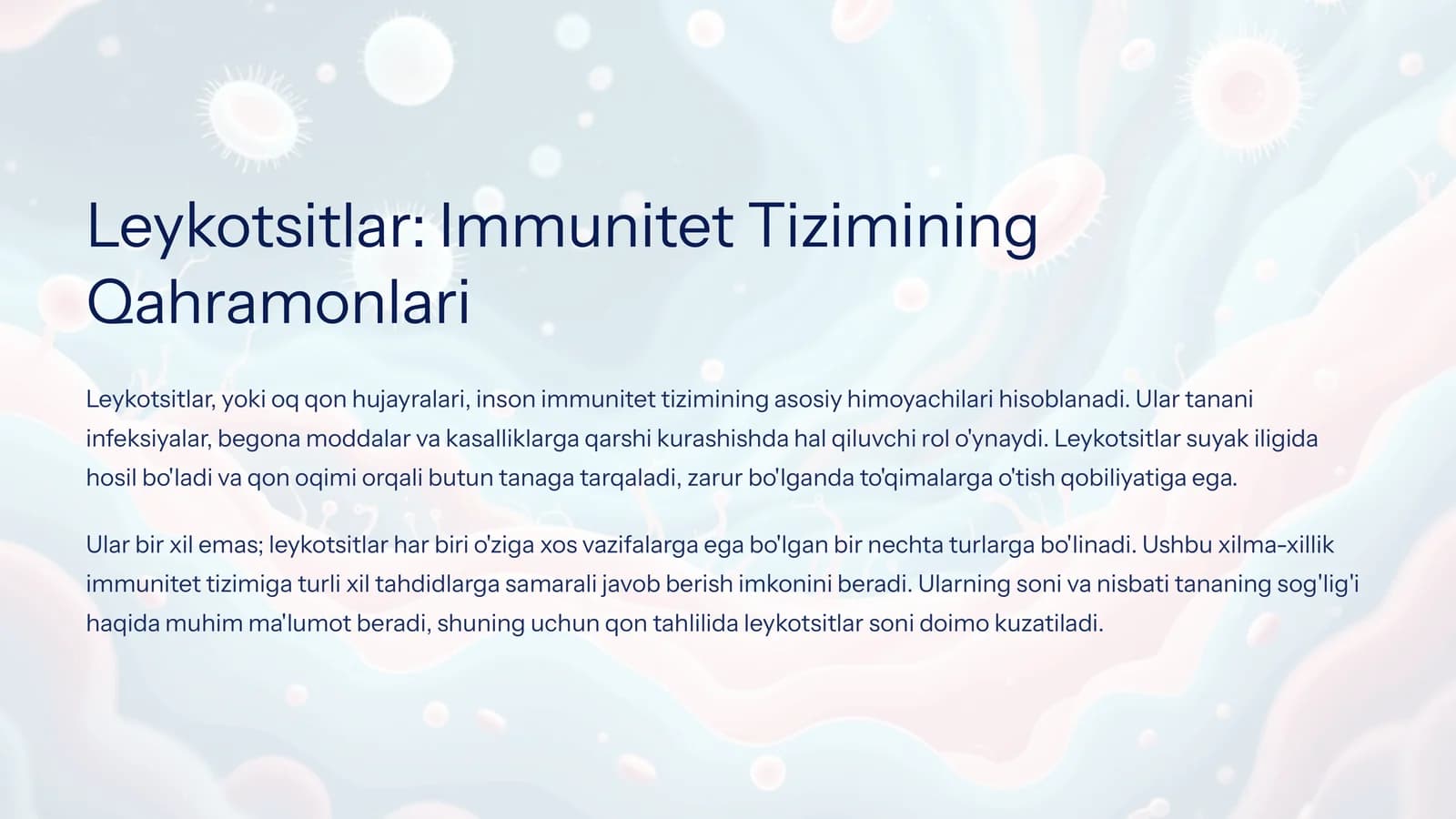 Leykotsitlar: Immunitet Tizimining Qahramonlari