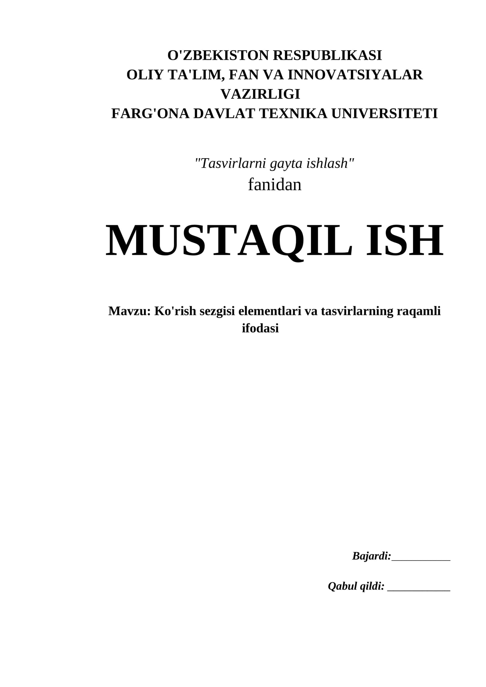 Tasvirlarni gayta ishlash