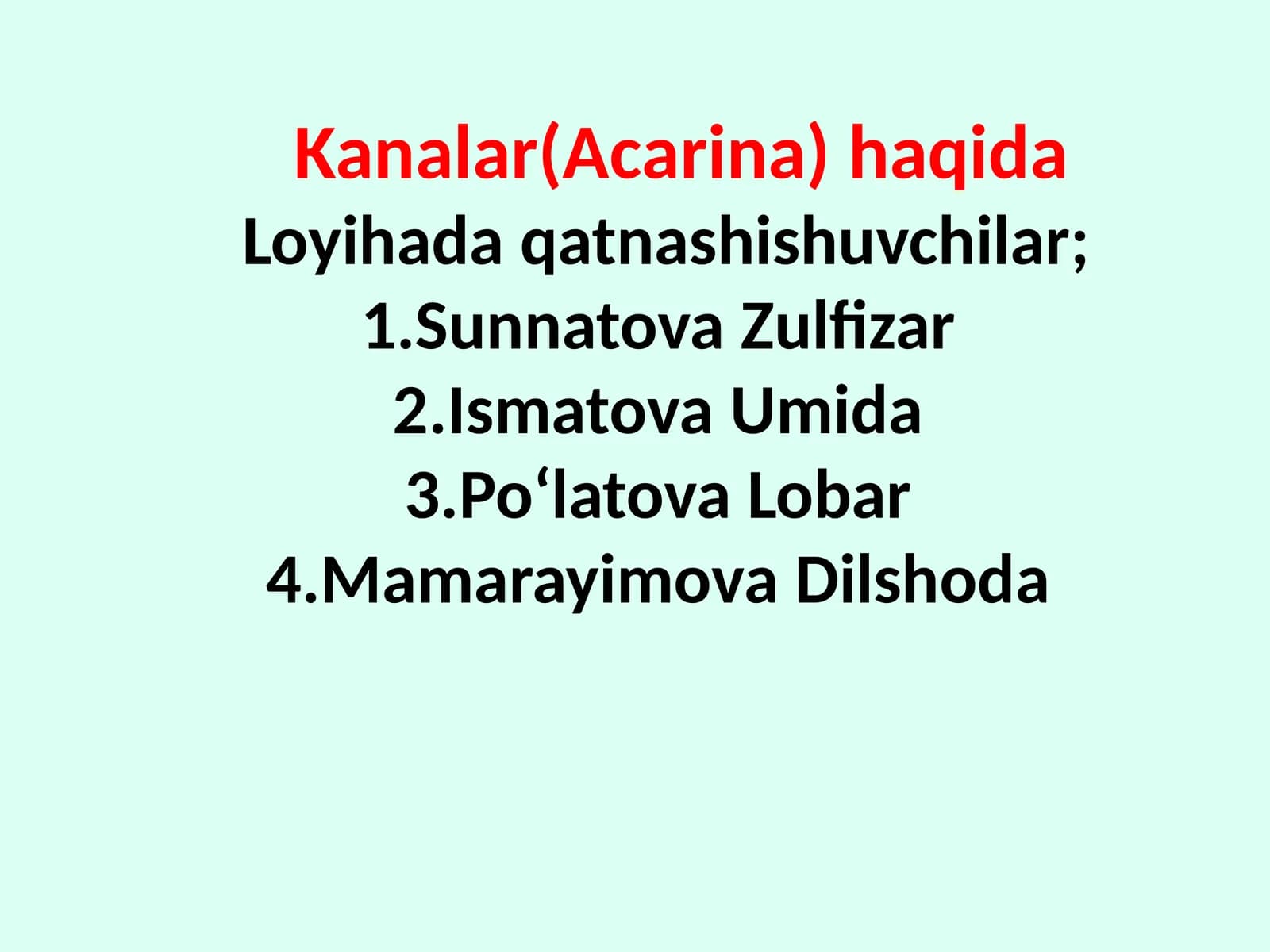 Kanalar Acarina