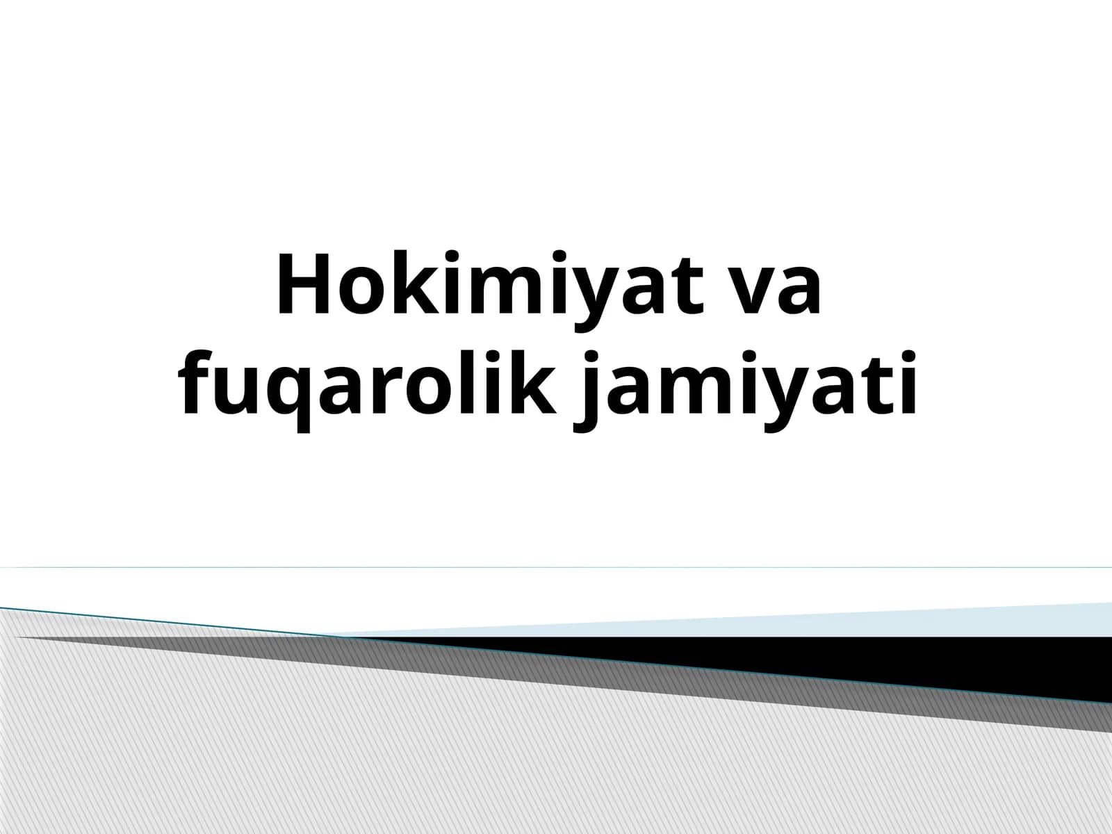 Hokimiyat va fuqarolik jamiyati