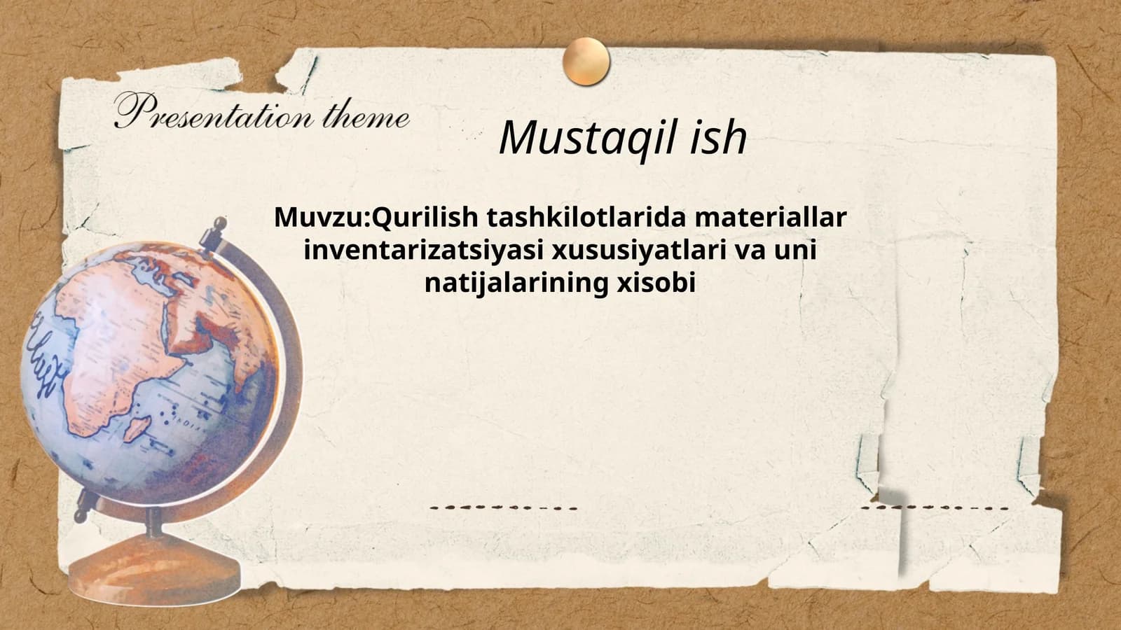Qurilish tashkilotlarida materiallar inventarizatsiyasi xususiyatlari va uni natijalarining xisobi