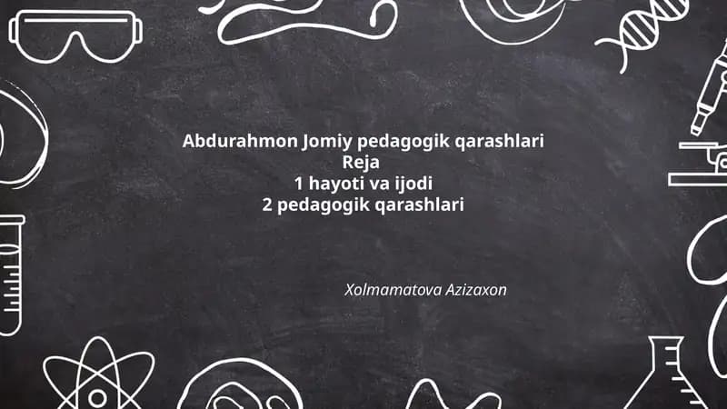 Abdurahmon Jomiy pedagogik qarashlari