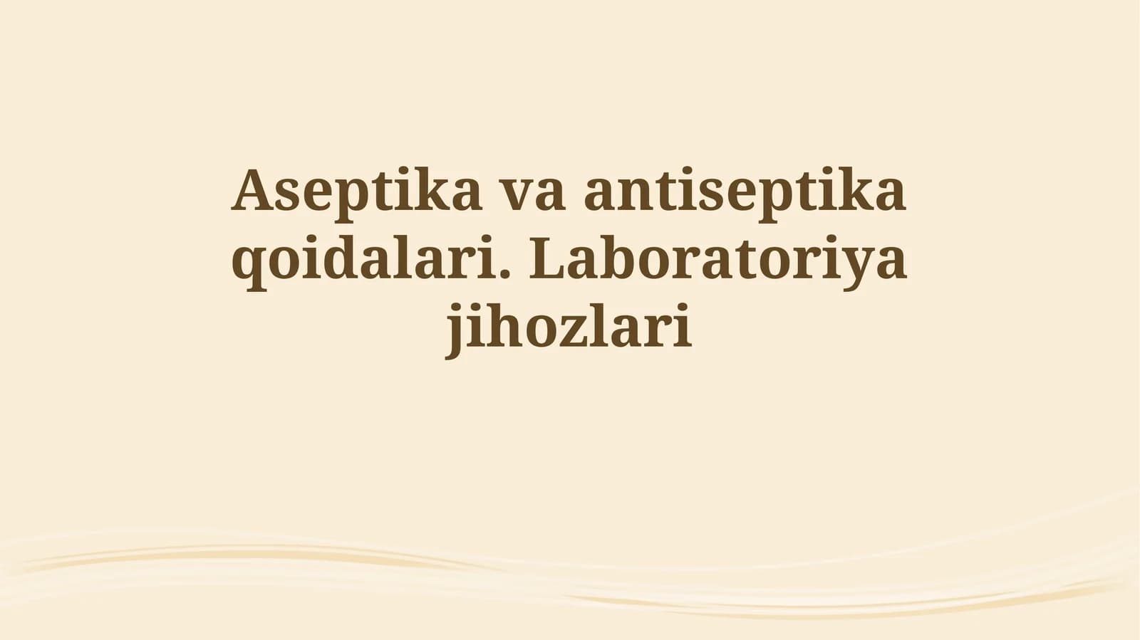 Laboratoriya Uskunalarining Sterilizatsiyasi