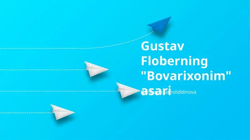 Gustav Floberning "Bovarixonim"asari