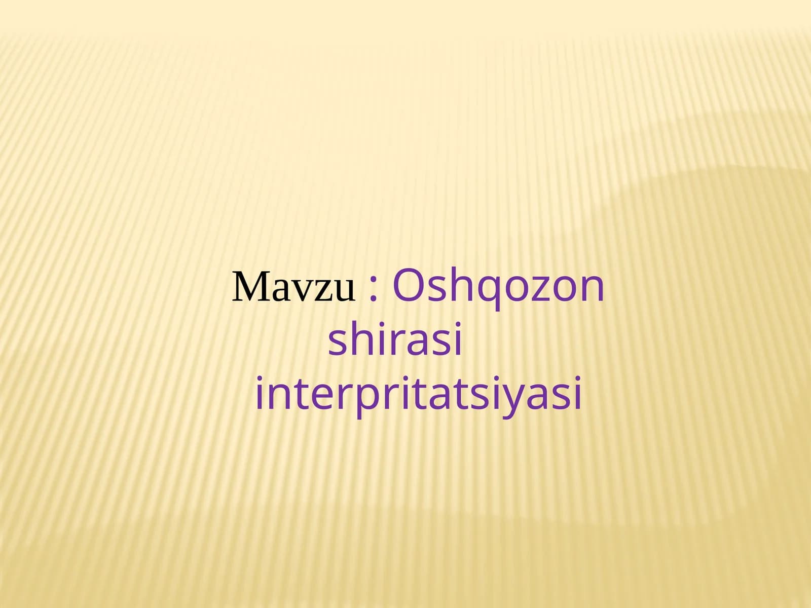 Oshqozon shirasi interpretatsiyasi
