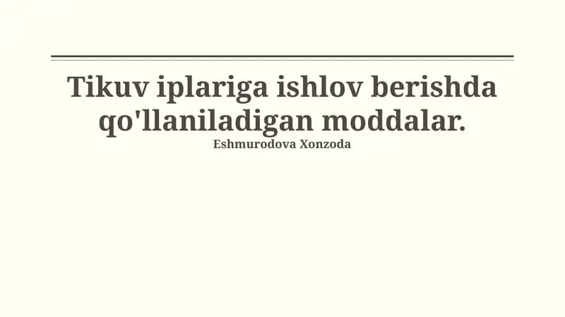 Bo'yoqlar va rang berish vositalari