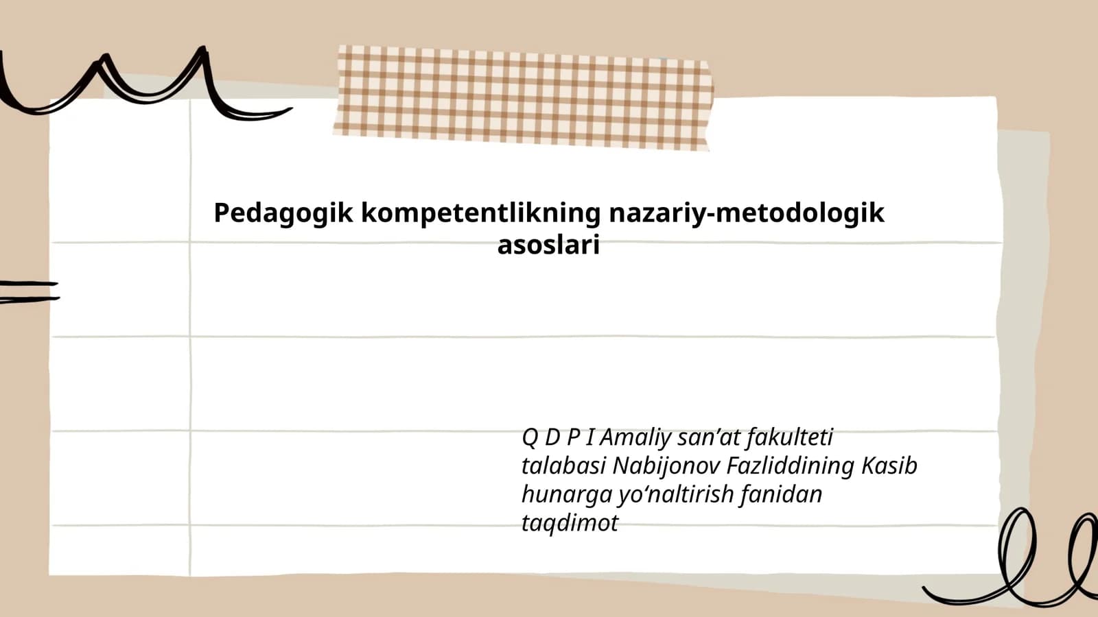 Pedagogik kompetentlikning nazariy-metodologik asoslari