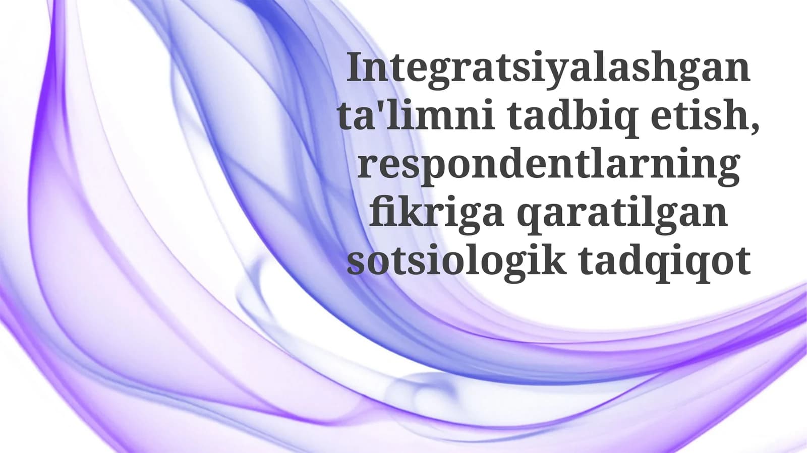 Inklyuziv ta'limni joriy etishga oid respondentlar fikrlari
