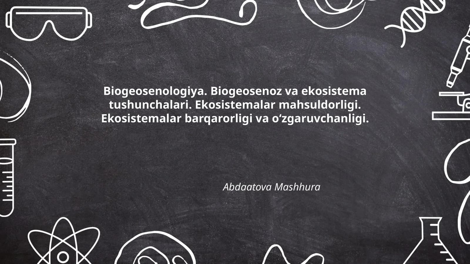 Biogeosenologiya. Biogeosenoz va ekosistema tushunchalari