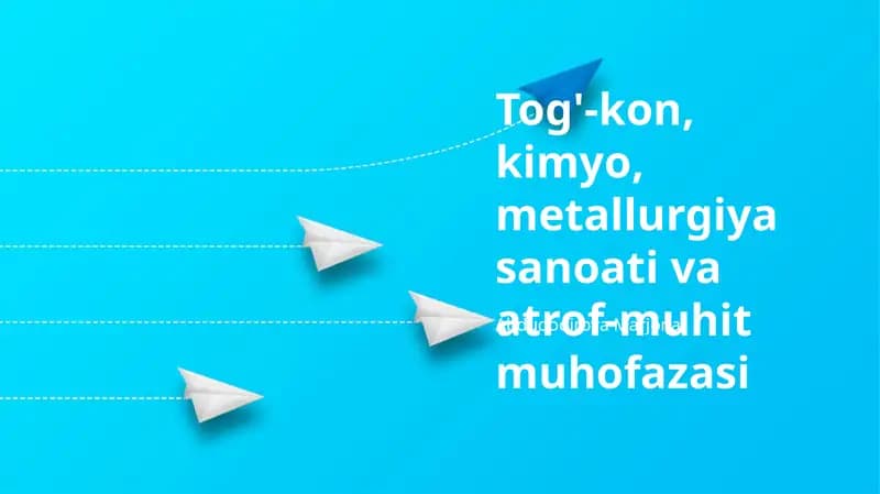 Konchilik, Kimyo va Metallurgiya sanoatining atrof-muhit muhofazasi bilan bogʻliqligi